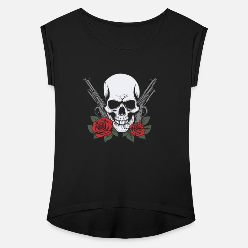 Skeleton Roses Rock Music Skull