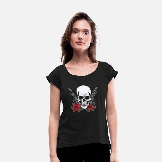 Skeleton Roses Rock Music Skull