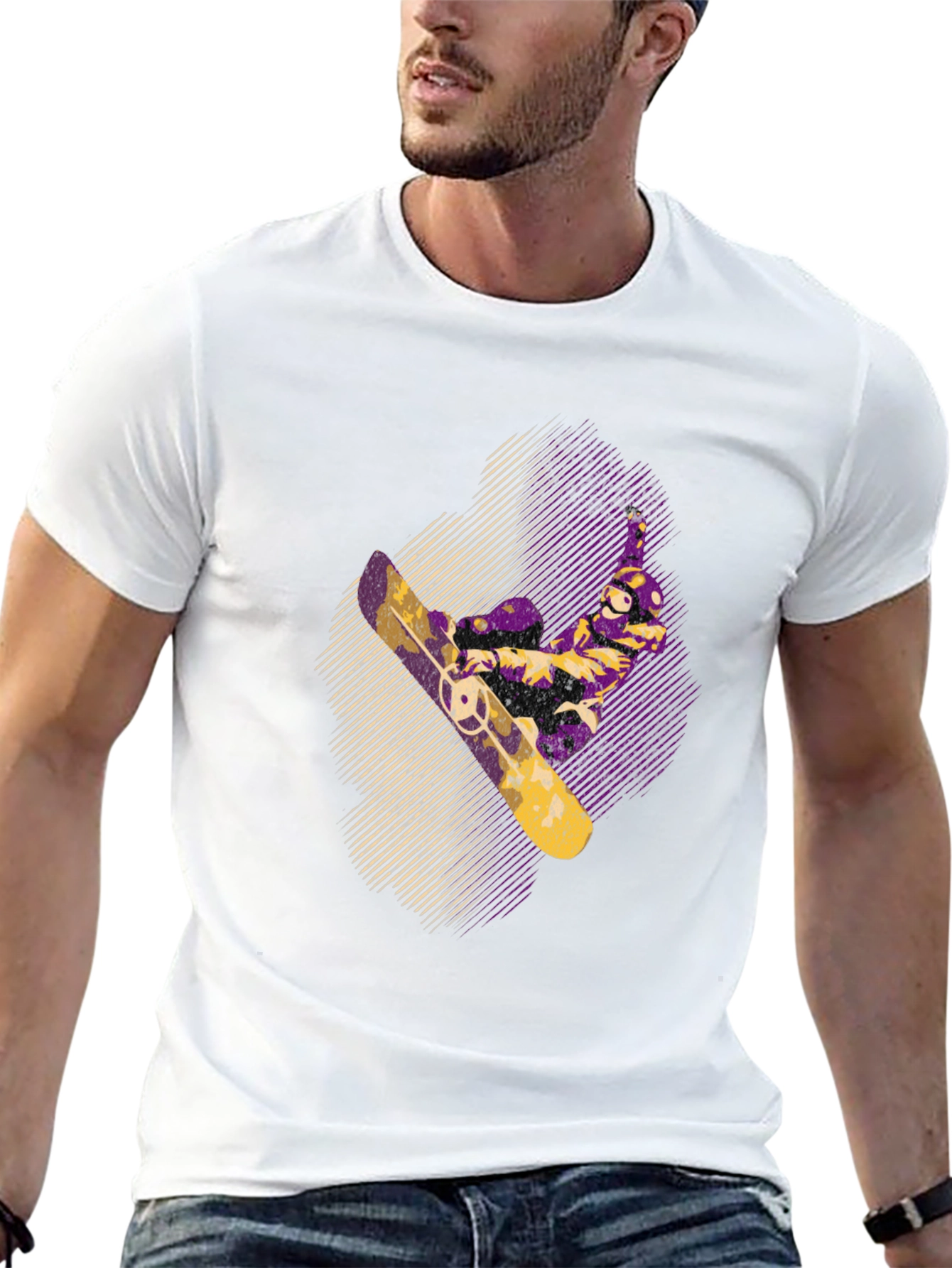 Skateboarding Graphic Tee - Stylish Black T-Shirt