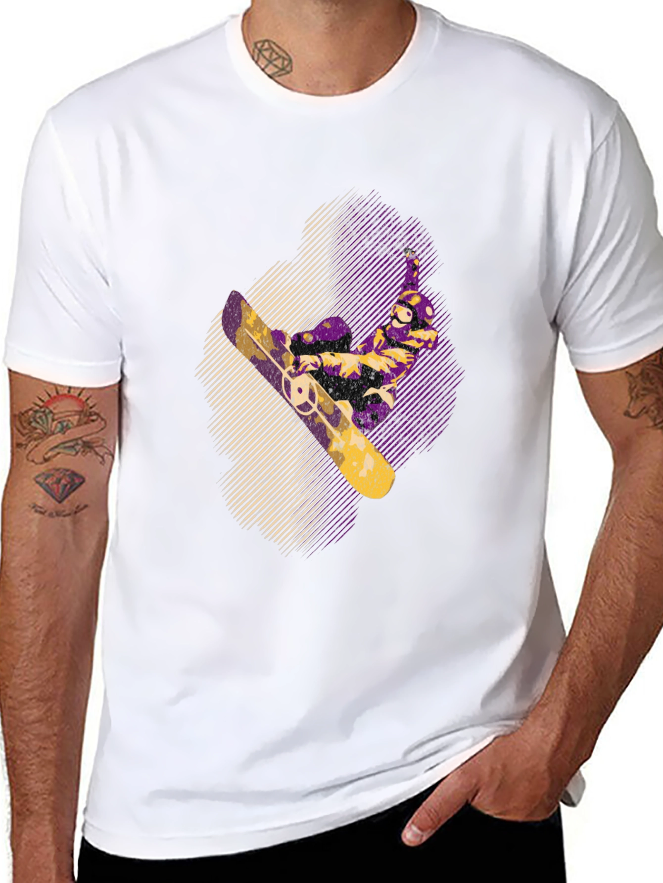 Skateboarding Graphic Tee - Stylish Black T-Shirt