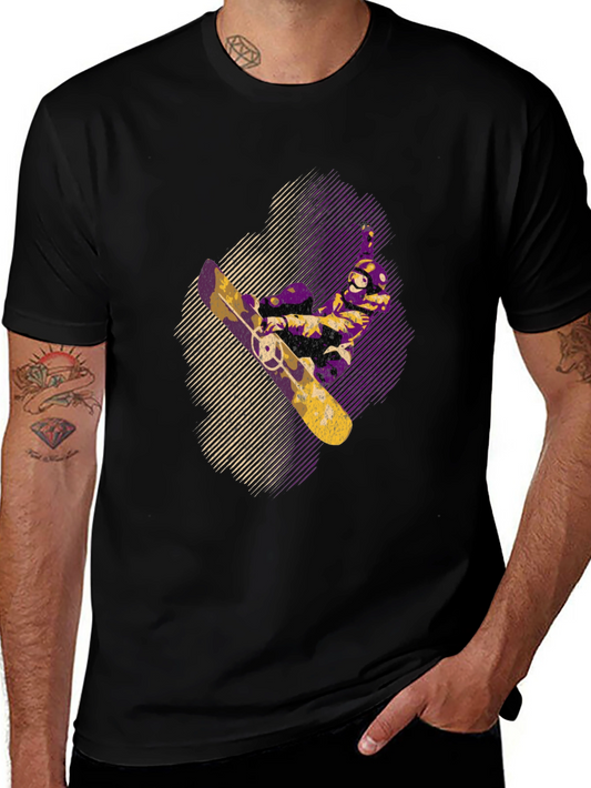 Skateboarding Graphic Tee - Stylish Black T-Shirt