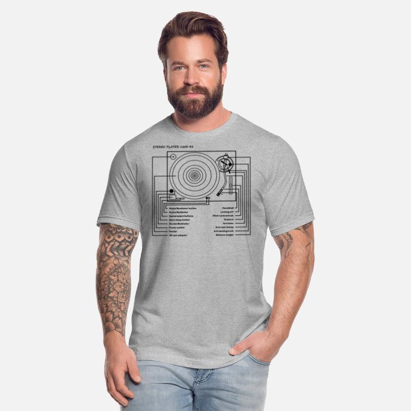 SL1200 Turntable Top View With Parts - Black Print