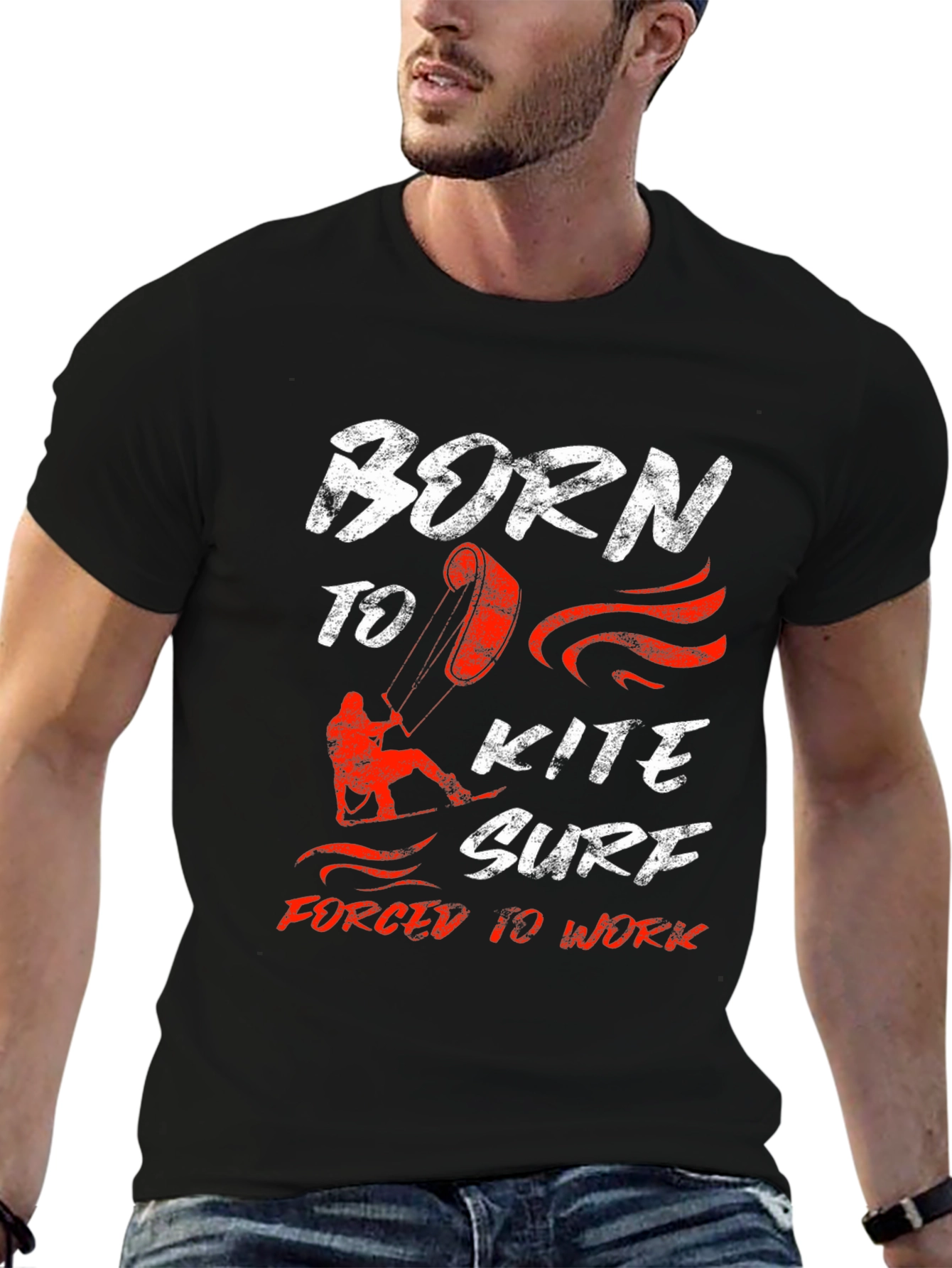 Born to Kite Surf T-Shirt: Kitesurfing Graphic Tee