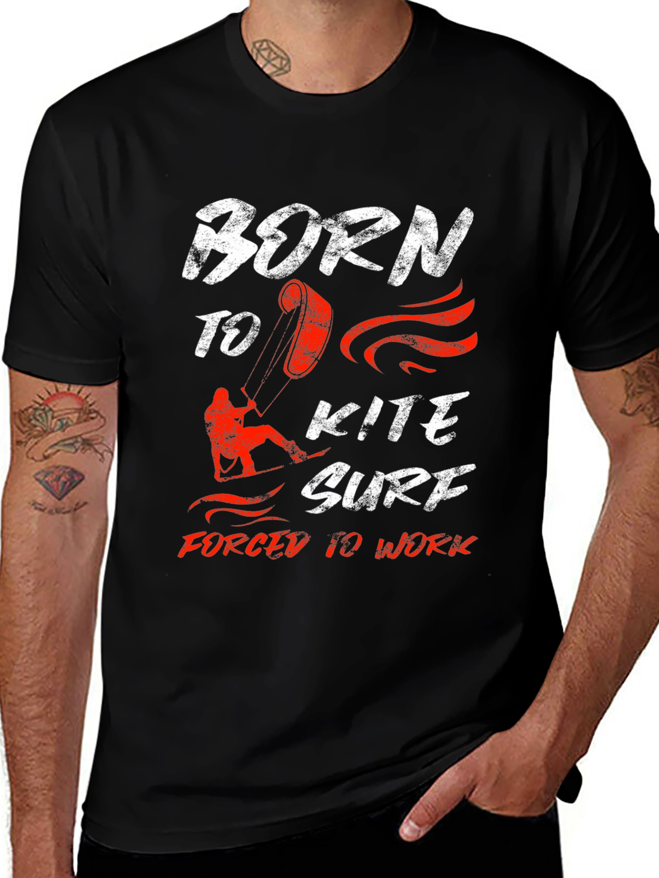 Born to Kite Surf T-Shirt: Kitesurfing Graphic Tee