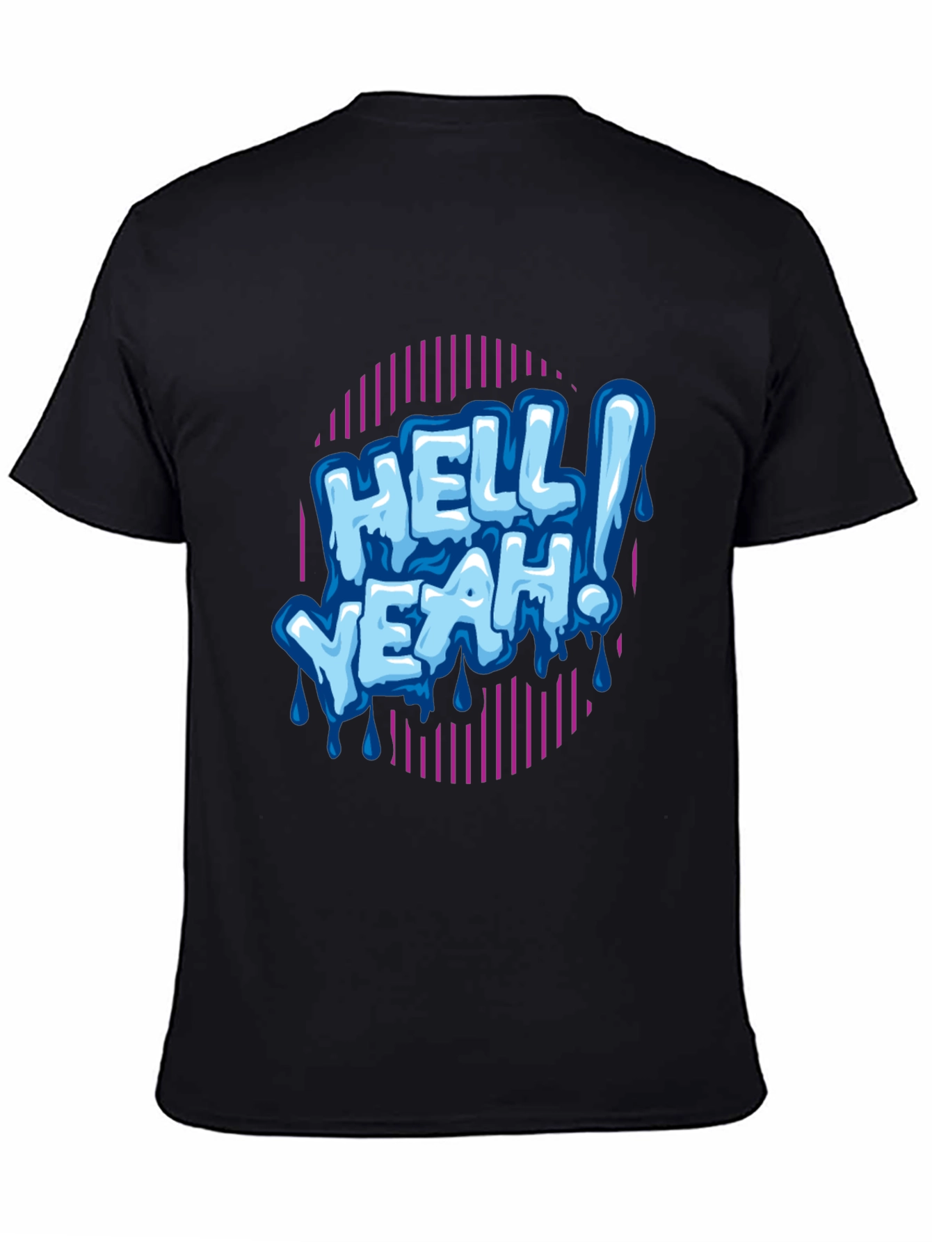 Hell Yeah! Graphic Print Mens Black T-Shirt