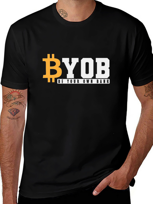 BYOB Bitcoin T-Shirt - Be Your Own Bank Crypto Tee