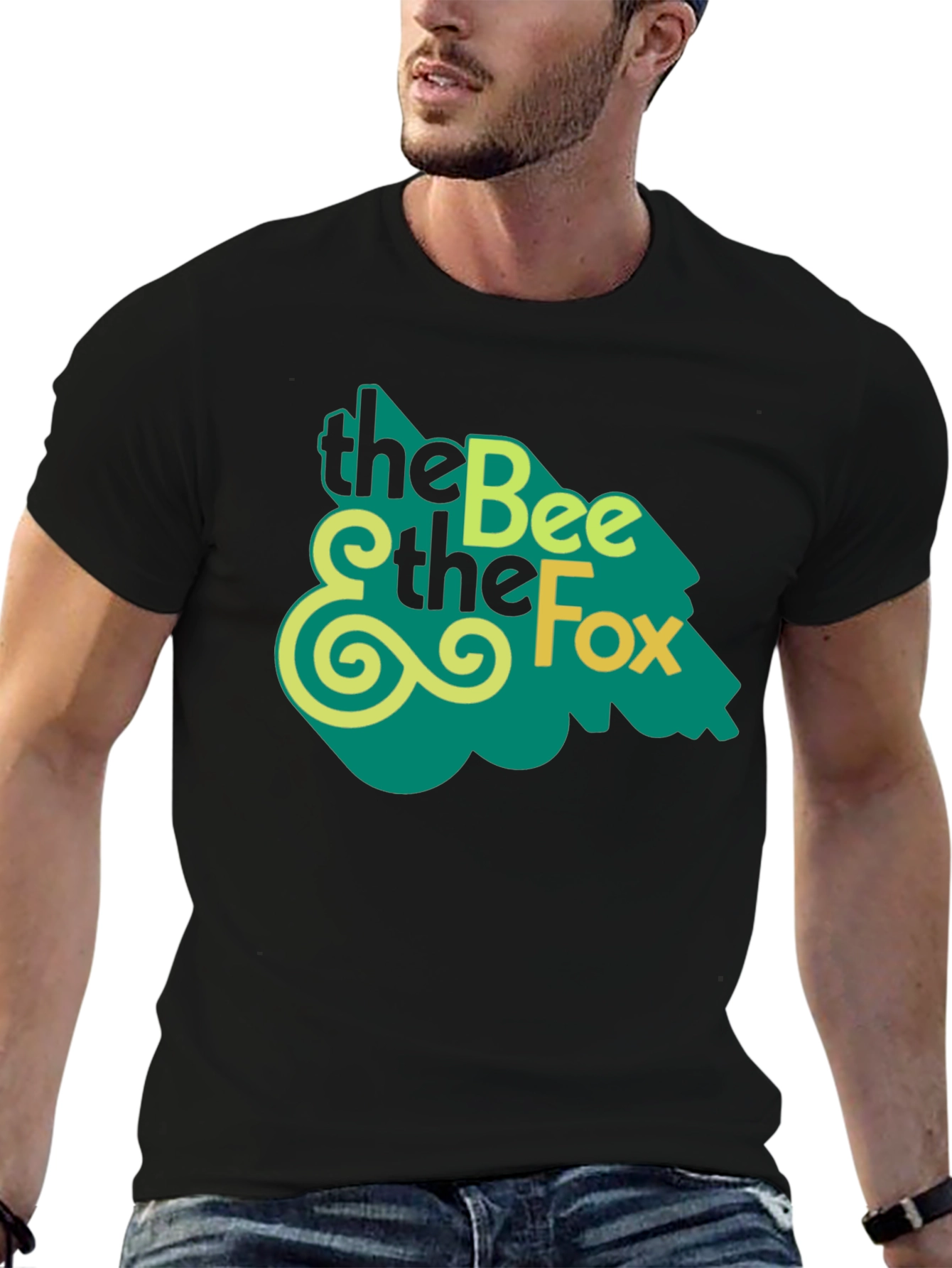 The Bee and The Fox T-Shirt - Black