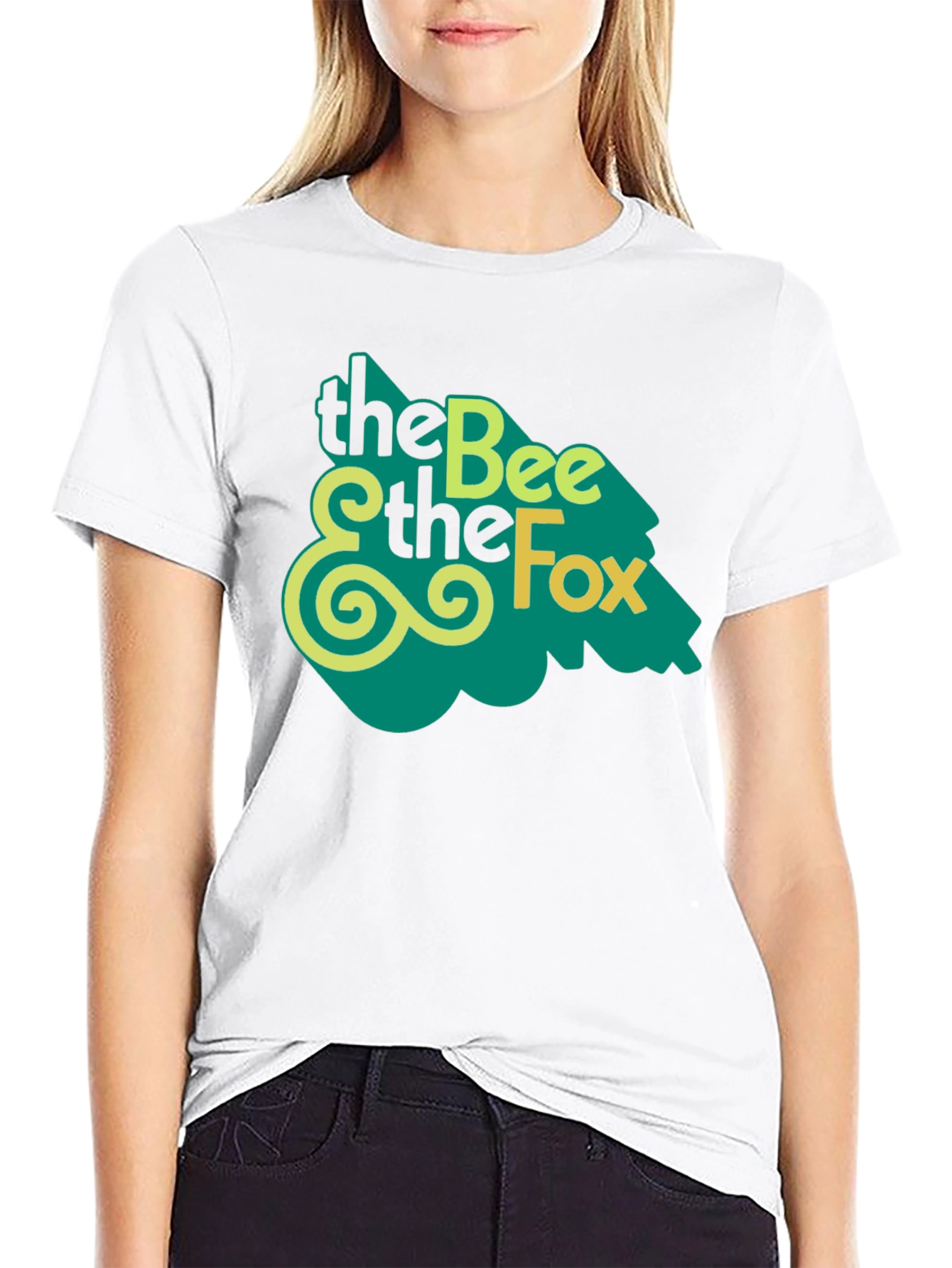 The Bee and The Fox T-Shirt - Black