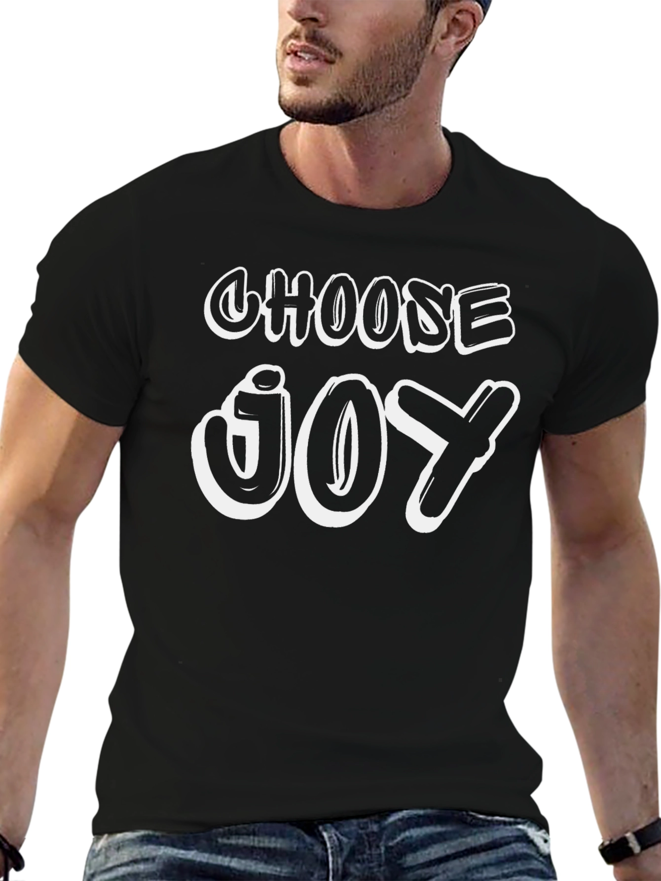 Choose Joy Black T-Shirt for Men
