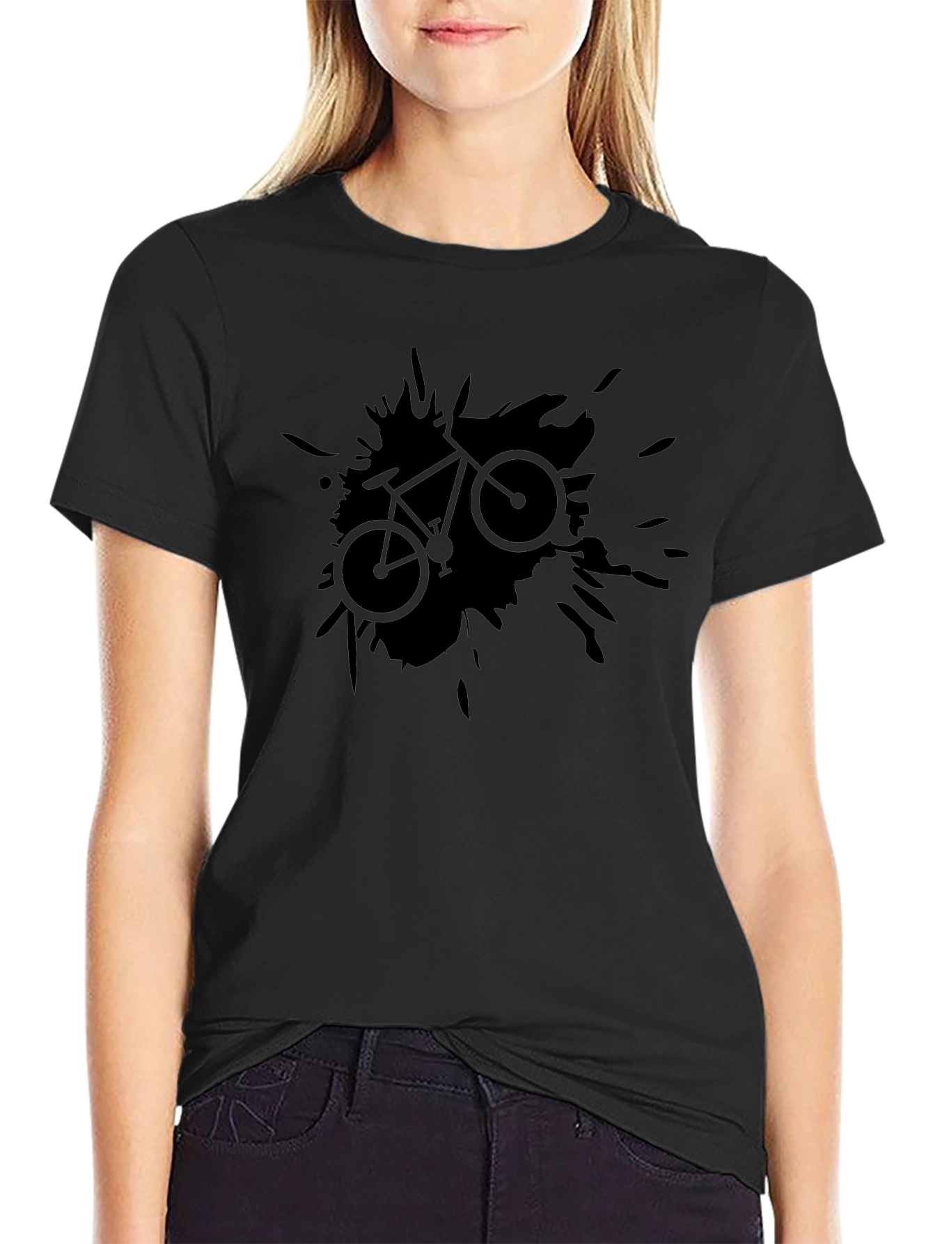 Bike Splatter Graphic T-Shirt