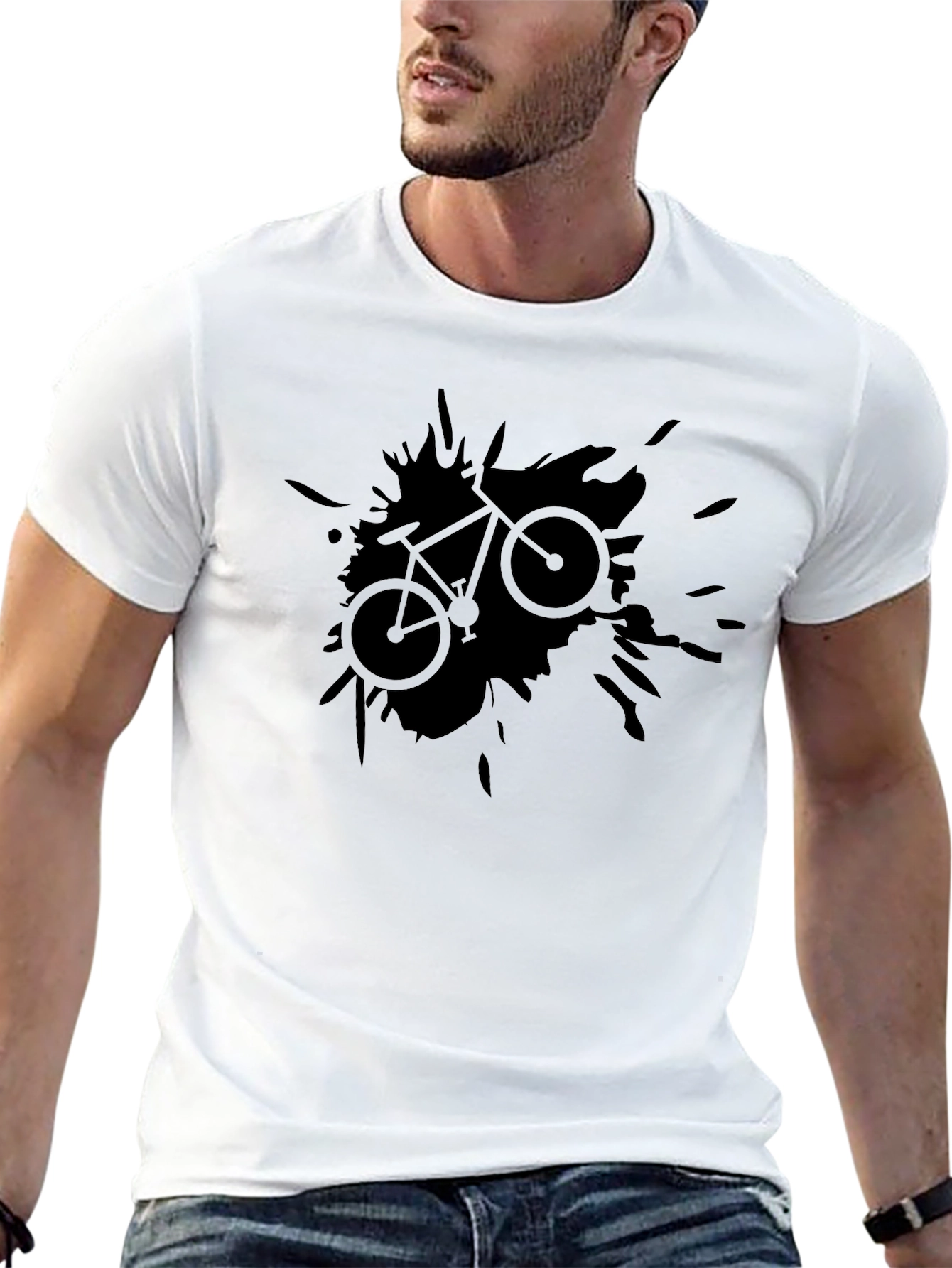 Bike Splatter Graphic T-Shirt