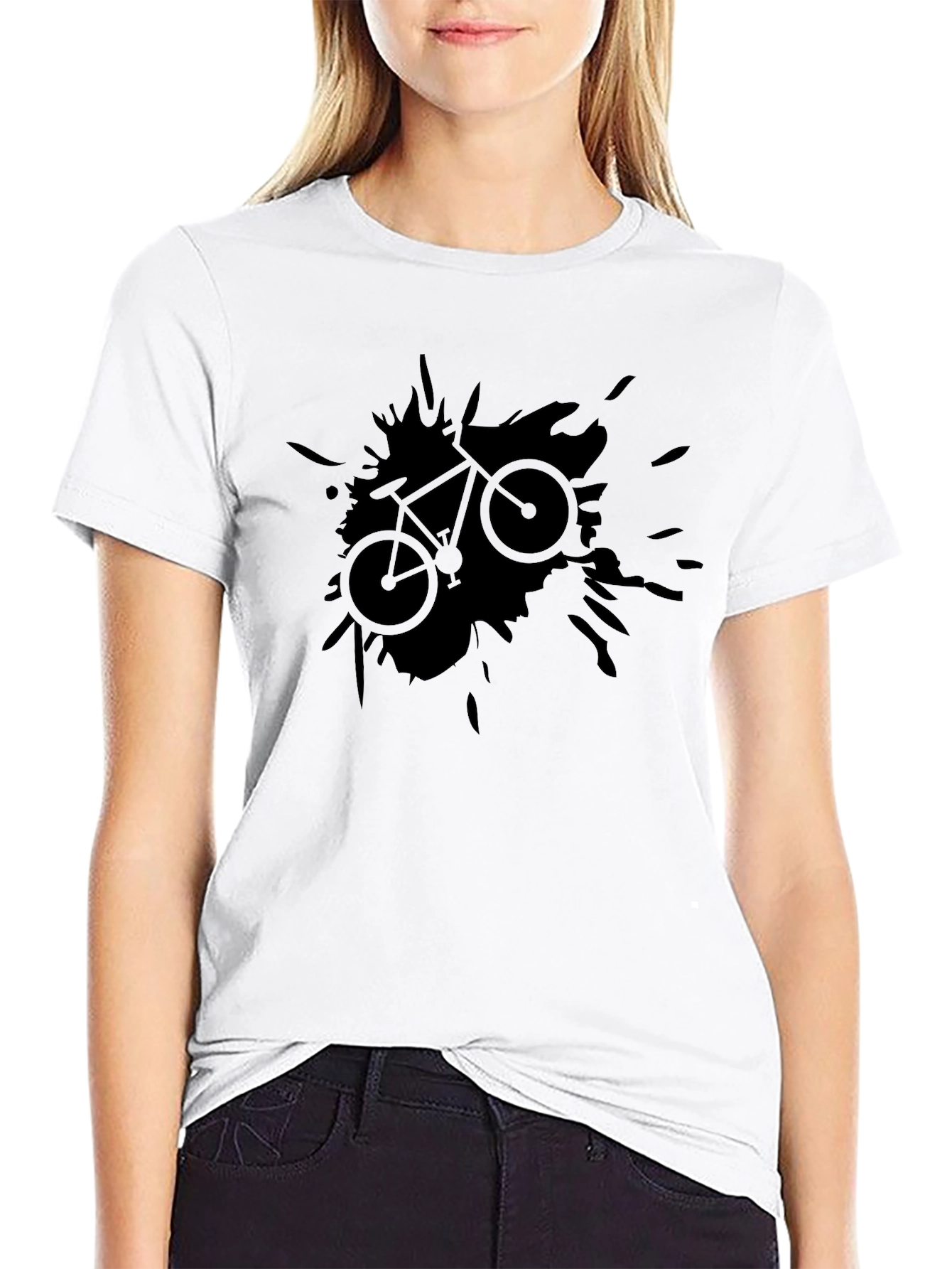 Bike Splatter Graphic T-Shirt