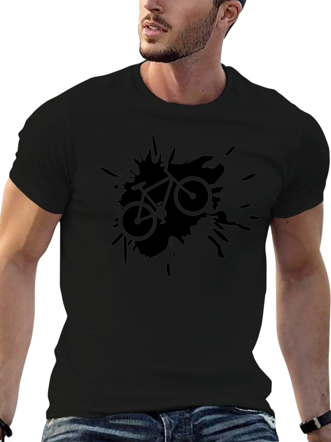 Bike Splatter Graphic T-Shirt