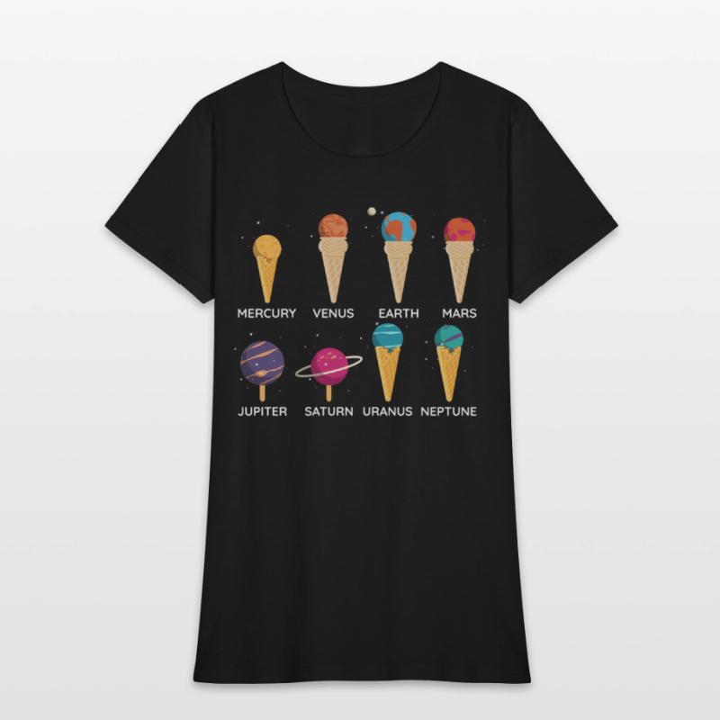 Solar System Planet Ice Cream Stem Space