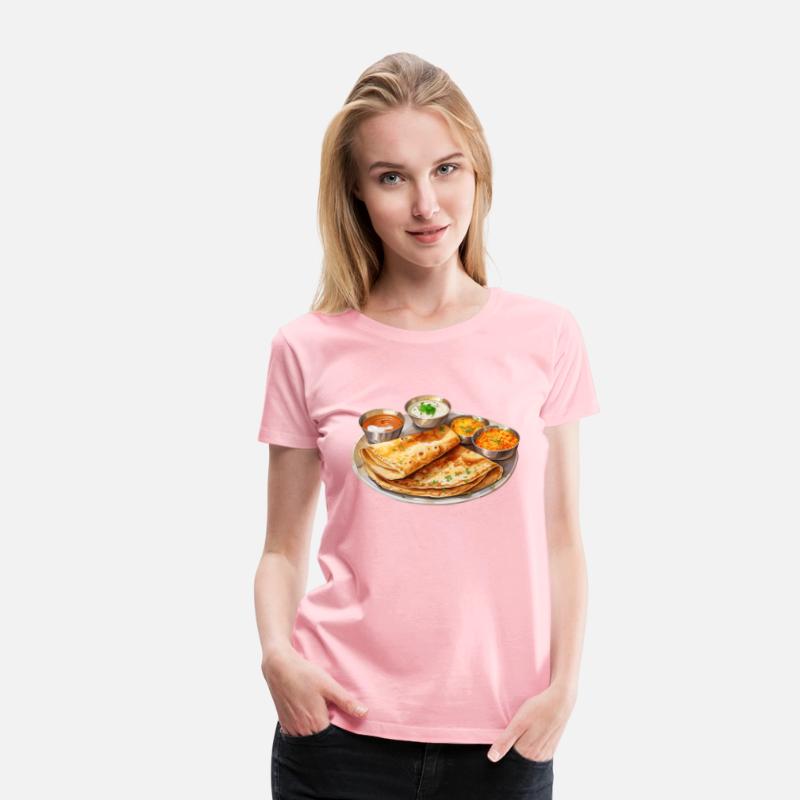 South Indian Dosa Served With Curry And Condiments