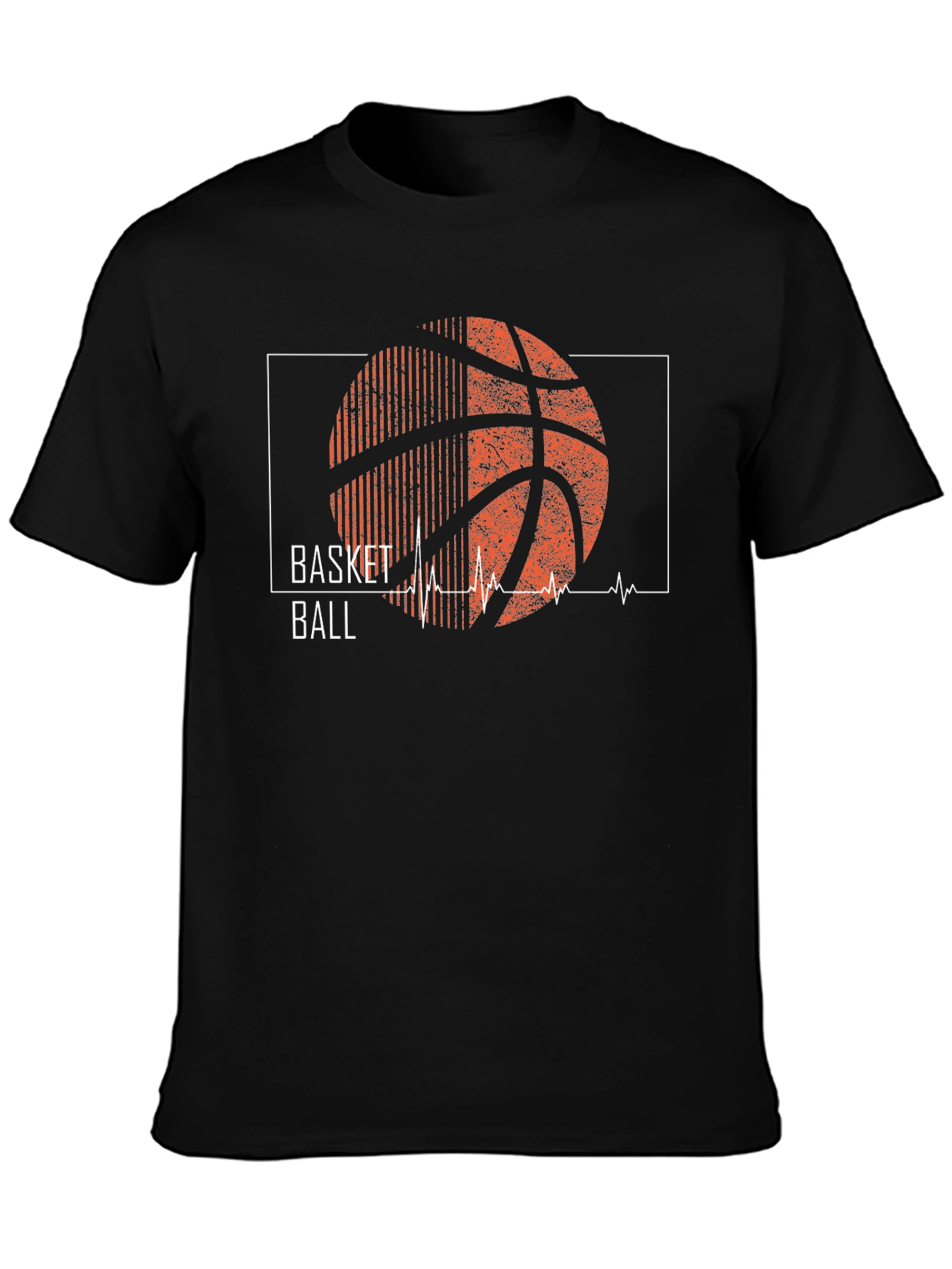 Basketball Heartbeat Graphic T-Shirt