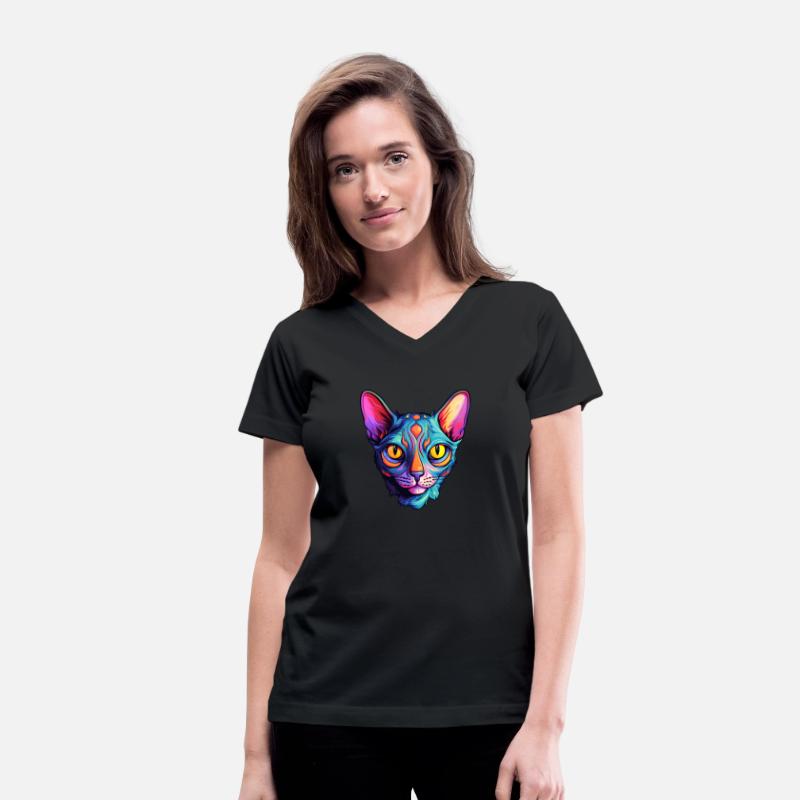 Sphynx Cat kitty Psychedelic Vibrant Colors