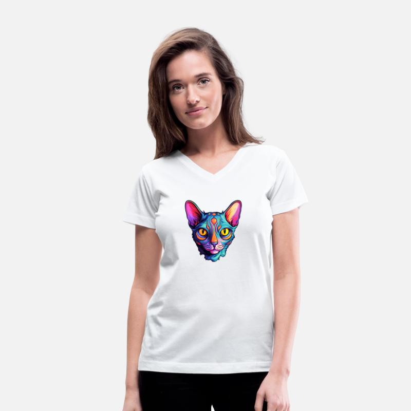 Sphynx Cat kitty Psychedelic Vibrant Colors