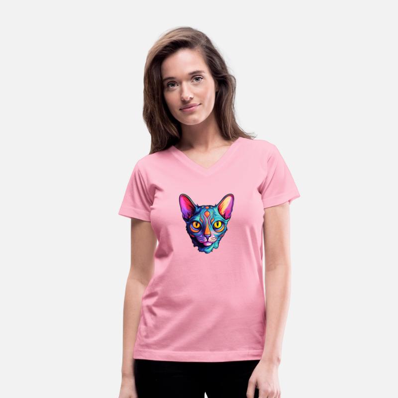 Sphynx Cat kitty Psychedelic Vibrant Colors