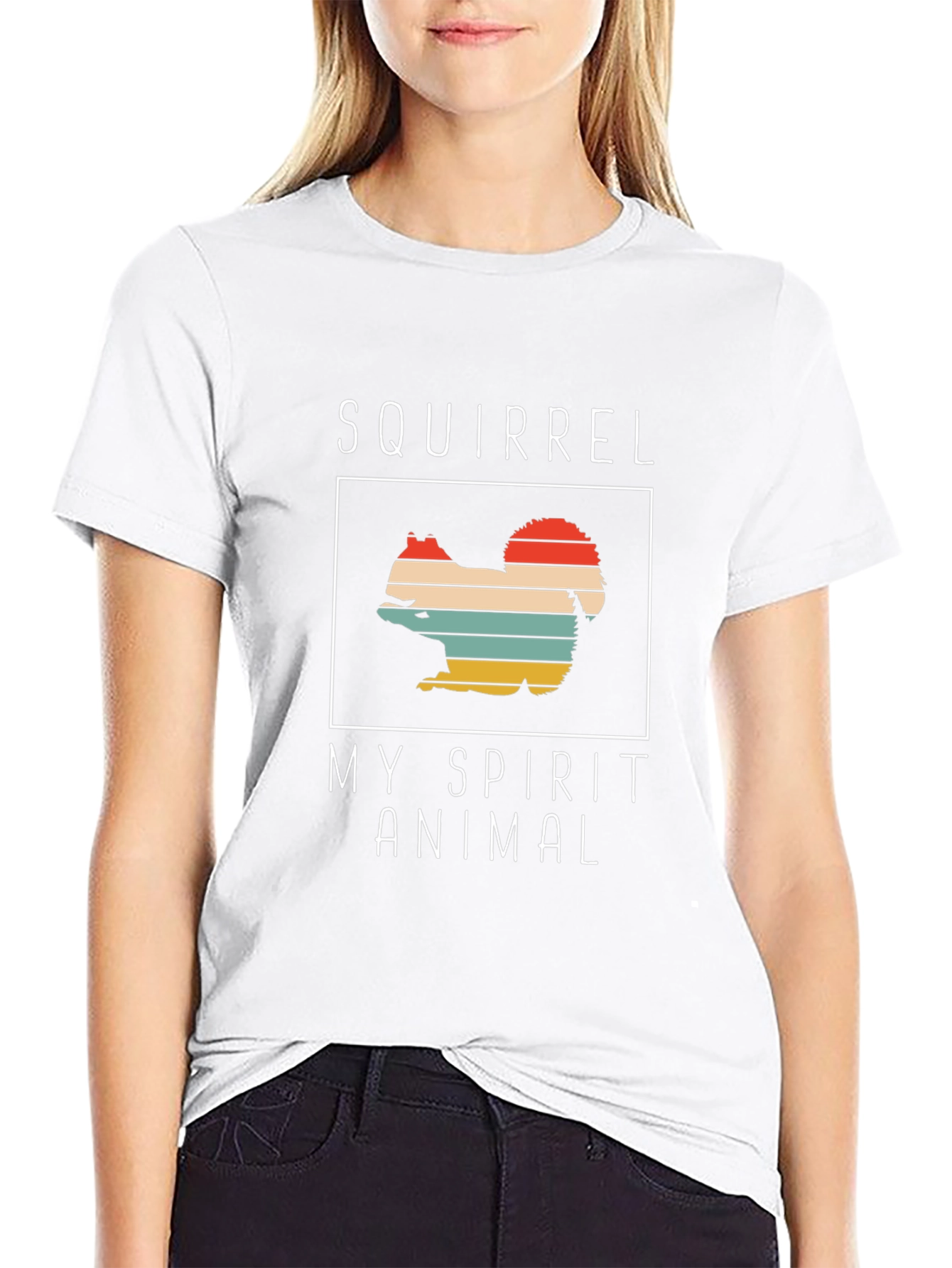 Squirrel My Spirit Animal Graphic Tee - Retro Design