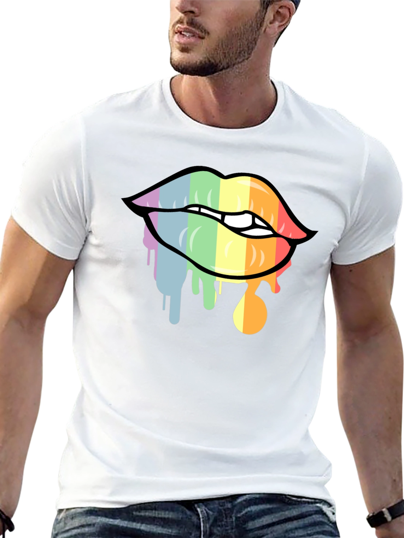 Rainbow Lips Graphic Tee