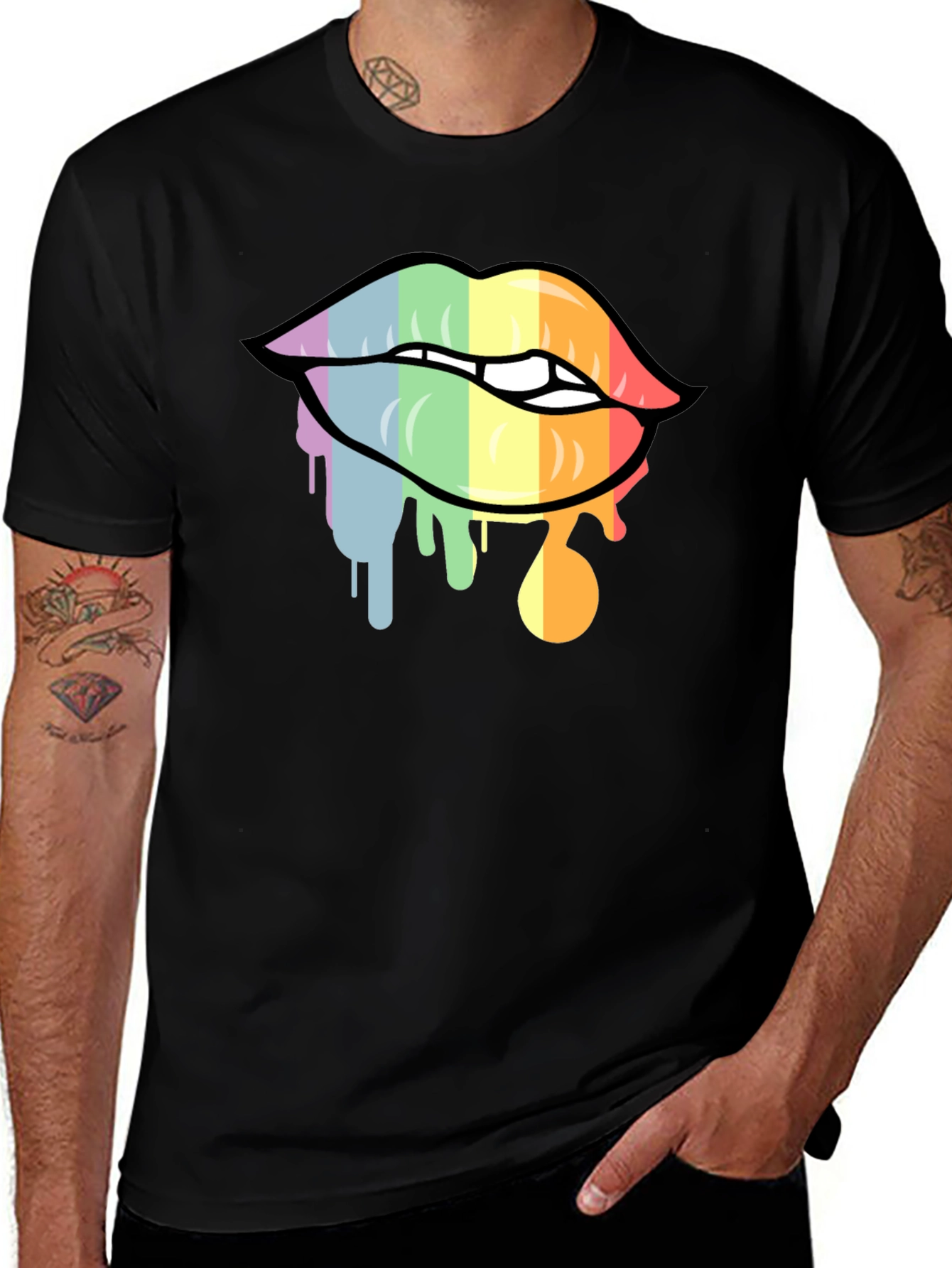 Rainbow Lips Graphic Tee