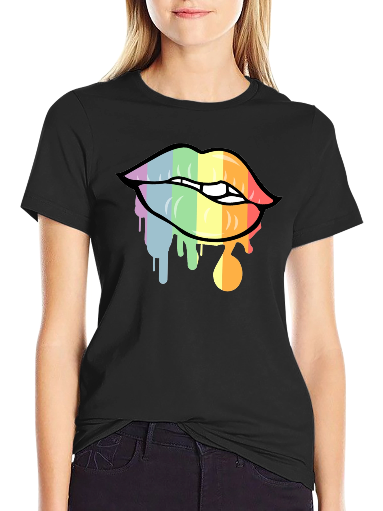 Rainbow Lips Graphic Tee