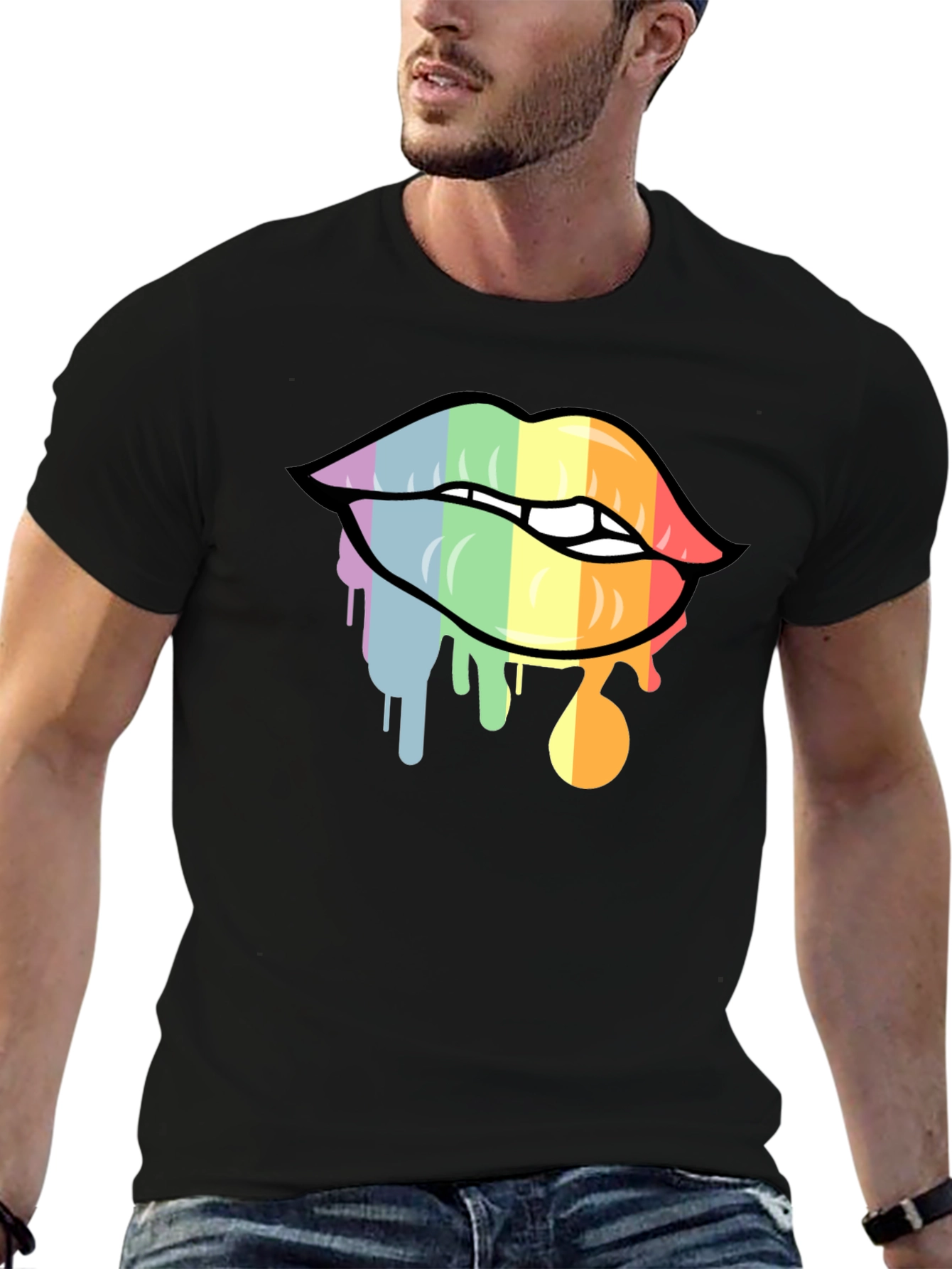 Rainbow Lips Graphic Tee