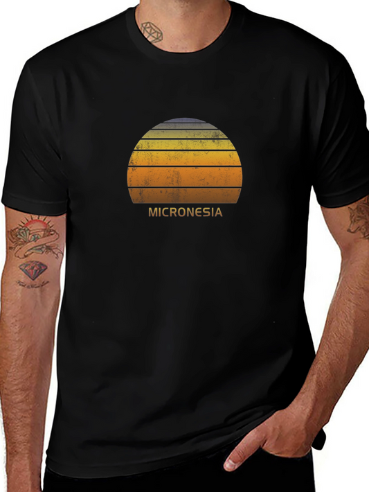 Micronesia Sunset T-Shirt - Retro Style Tee
