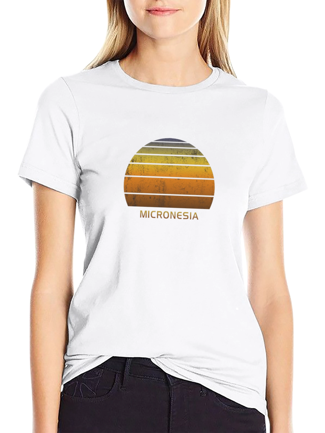 Micronesia Sunset T-Shirt - Retro Style Tee