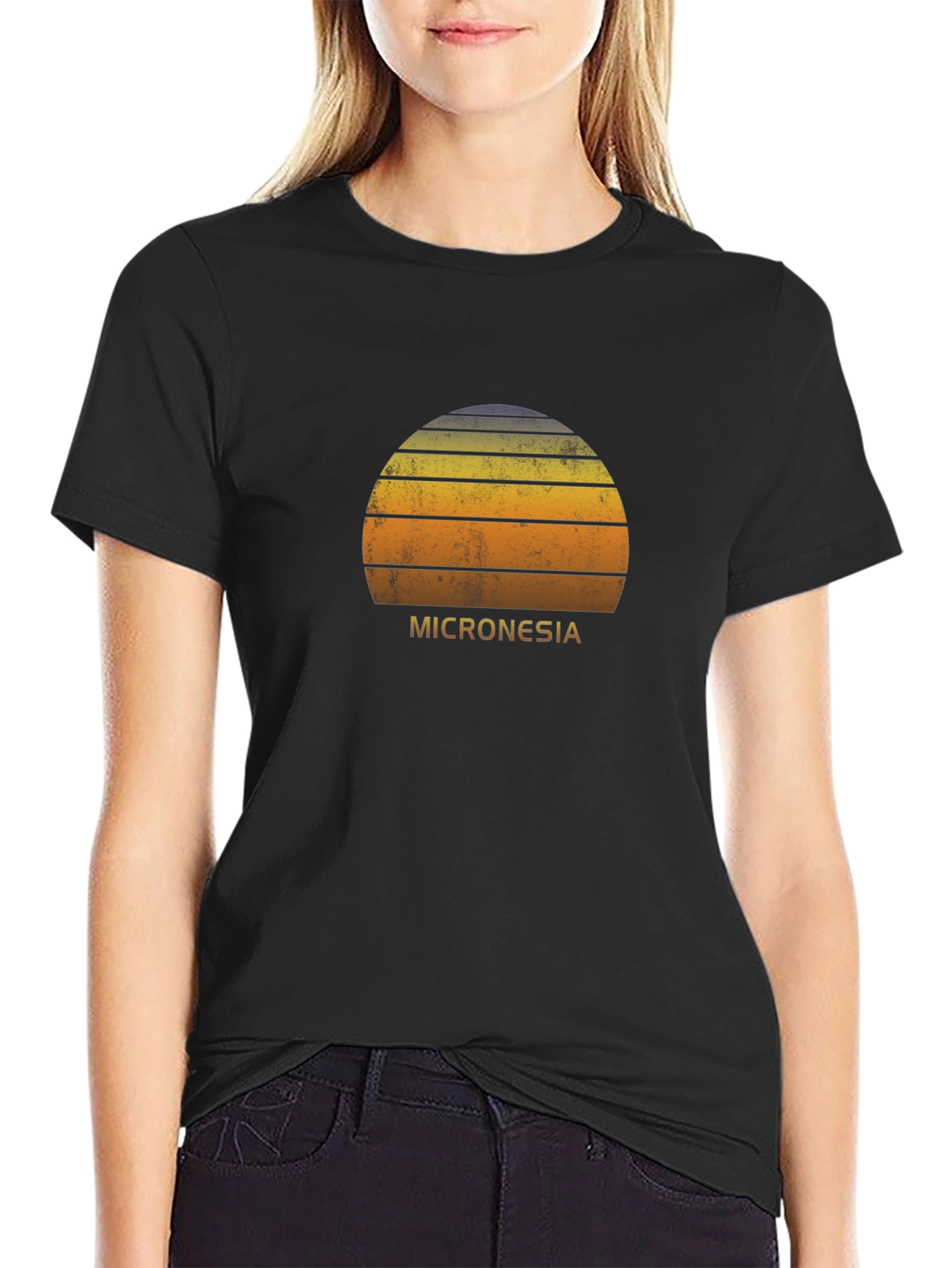 Micronesia Sunset T-Shirt - Retro Style Tee