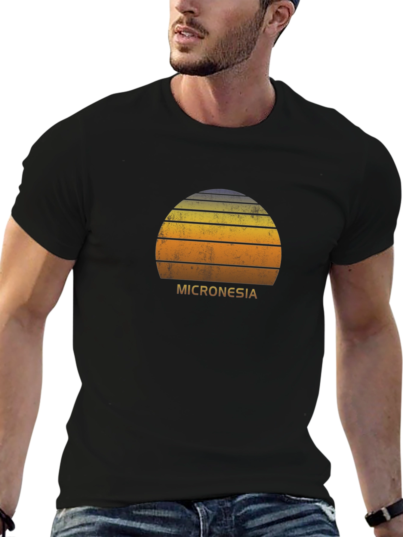 Micronesia Sunset T-Shirt - Retro Style Tee