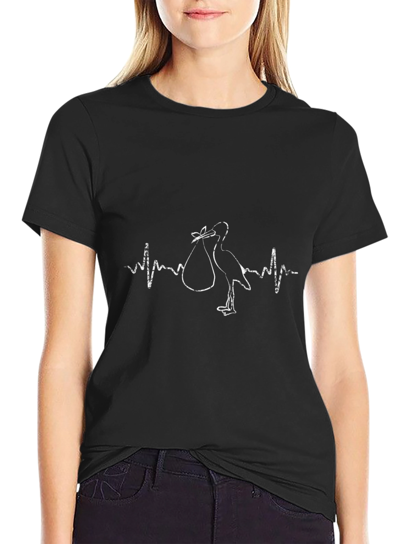Stork Heartbeat T-Shirt - New Parent Tee