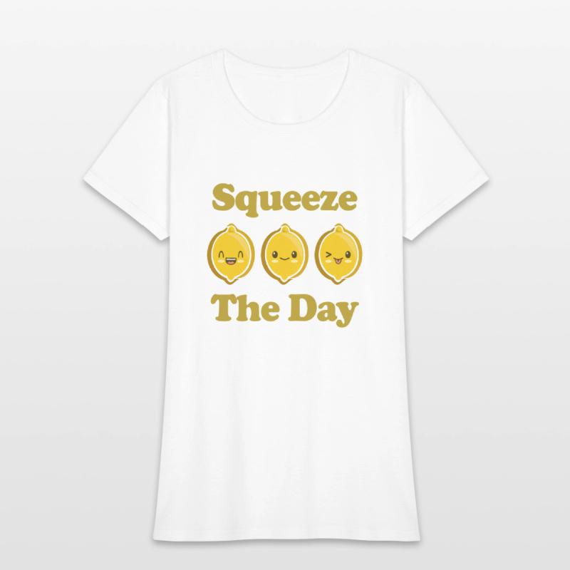 Squeeze The Day Cute Adorable Kawaii Lemons
