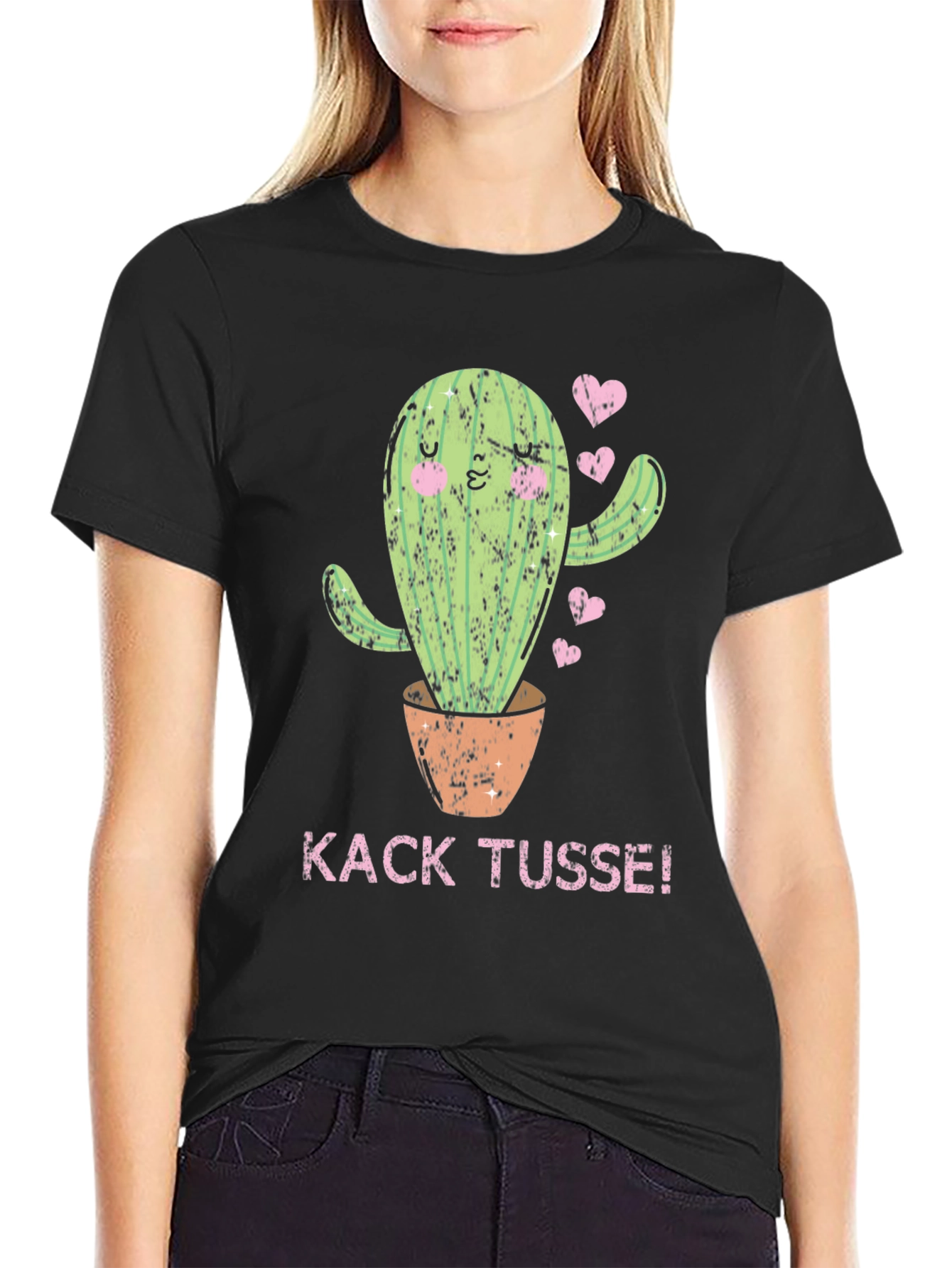 Cactus Graphic Tee - Kack Tusse! Black T-Shirt