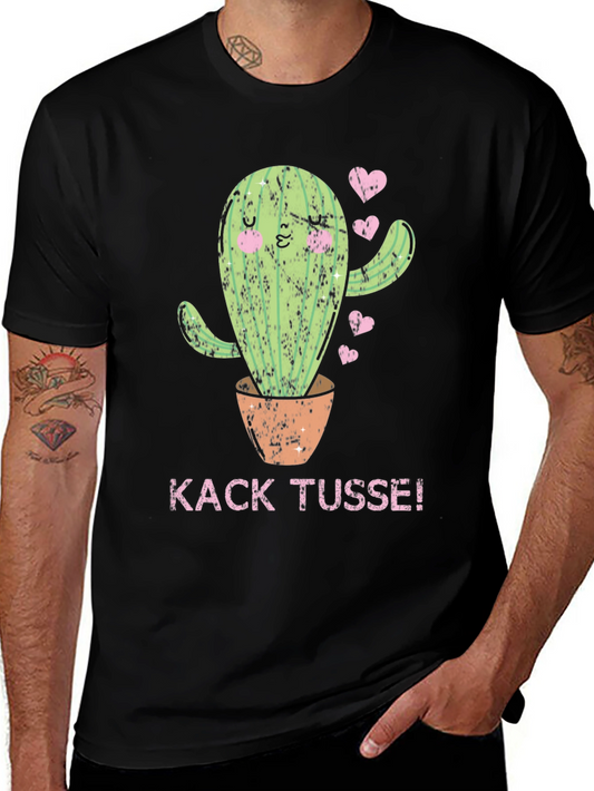 Cactus Graphic Tee - Kack Tusse! Black T-Shirt