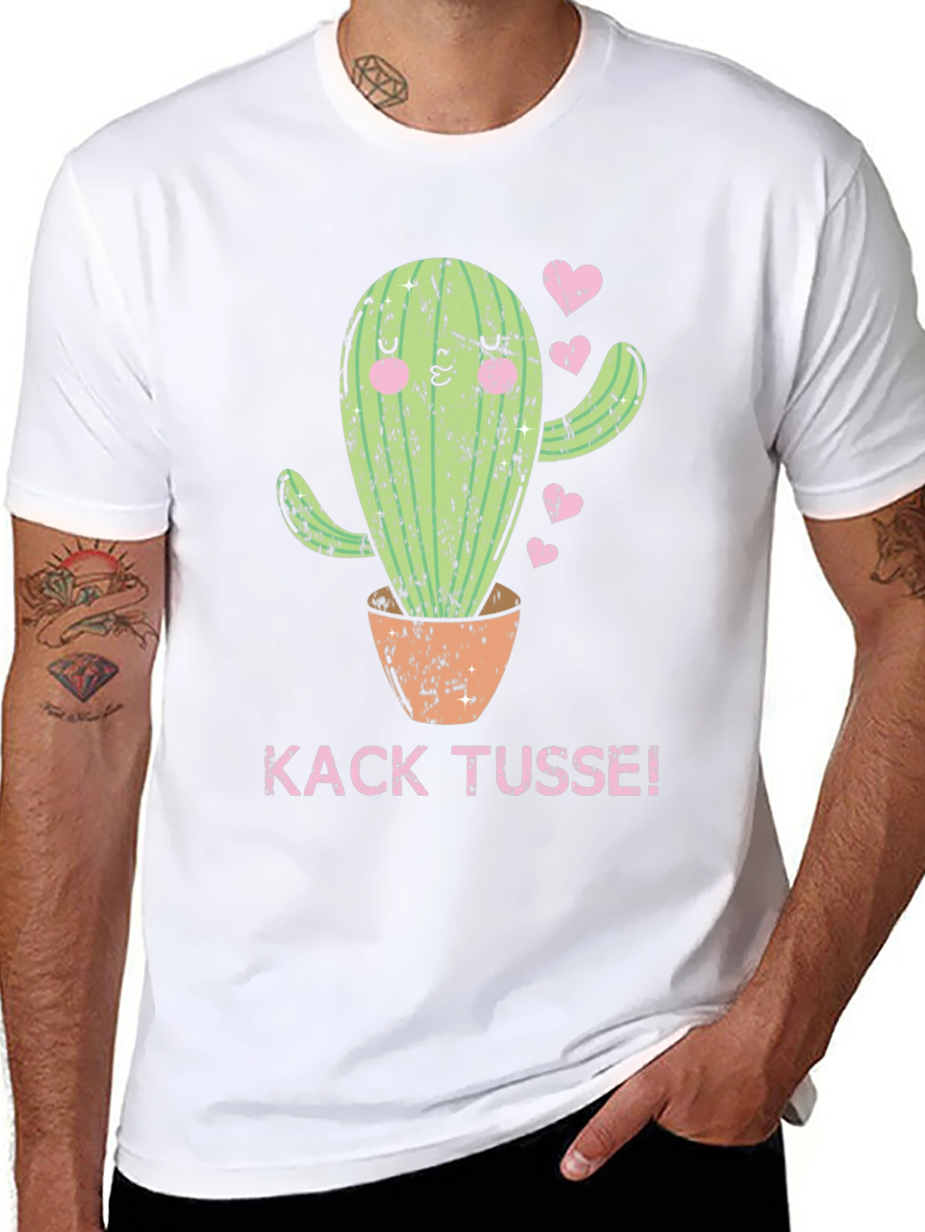 Cactus Graphic Tee - Kack Tusse! Black T-Shirt