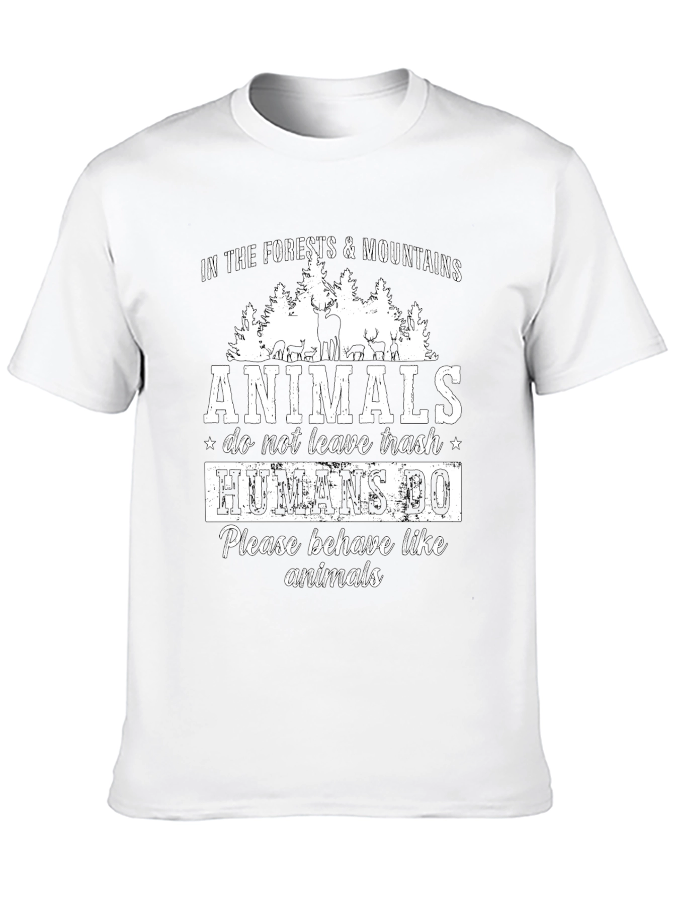 Animals Dont Litter Graphic T-Shirt