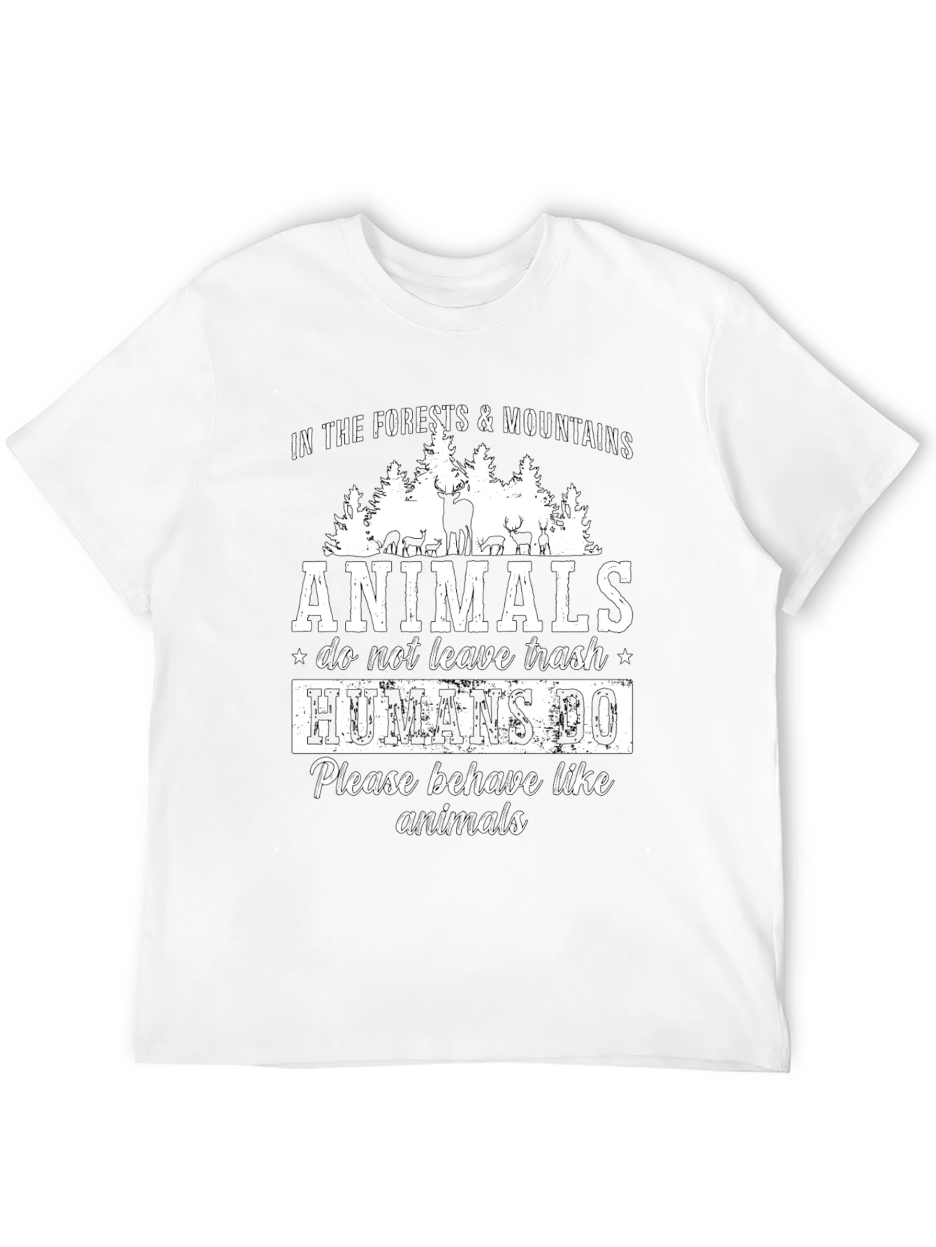 Animals Dont Litter Graphic T-Shirt
