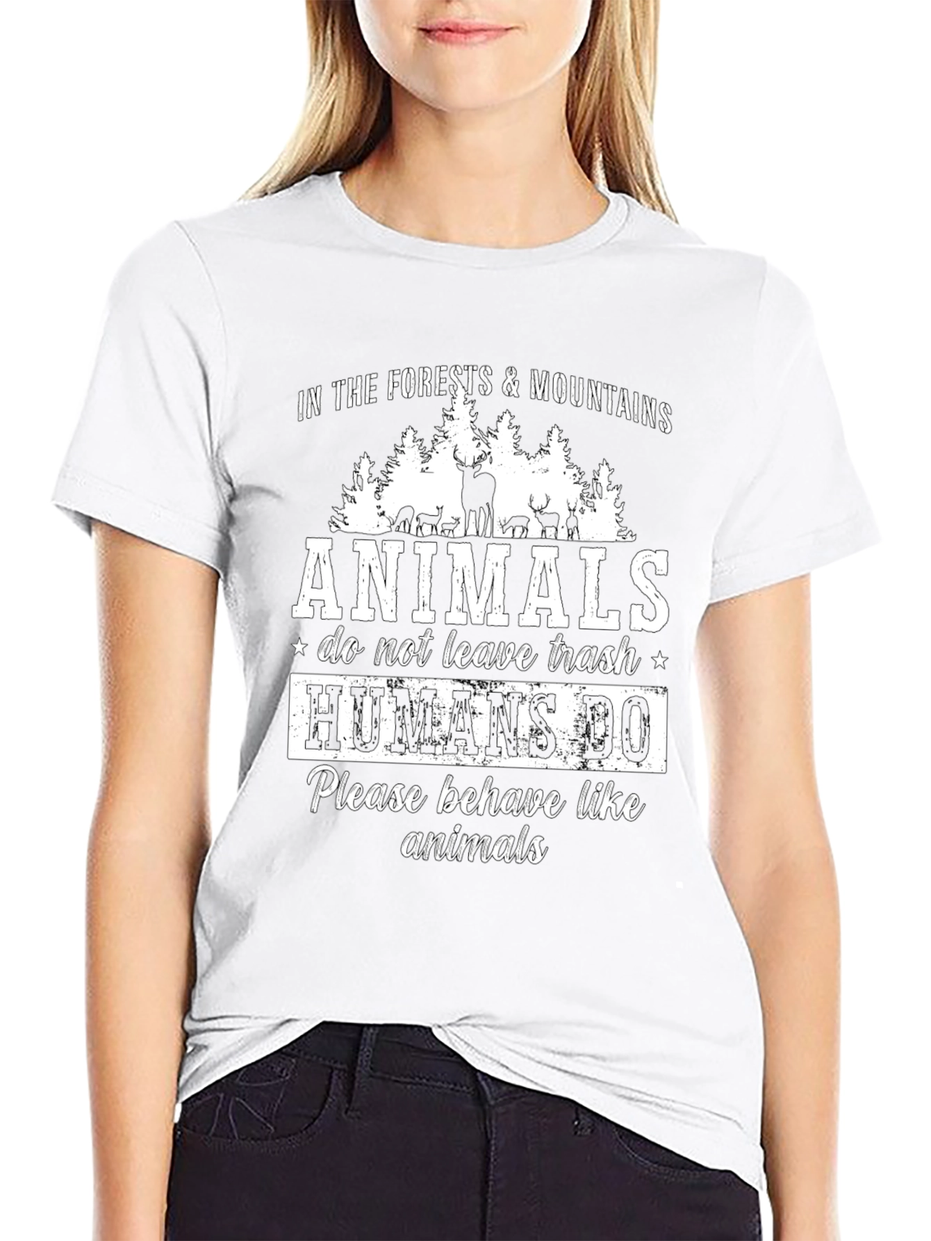 Animals Dont Litter Graphic T-Shirt