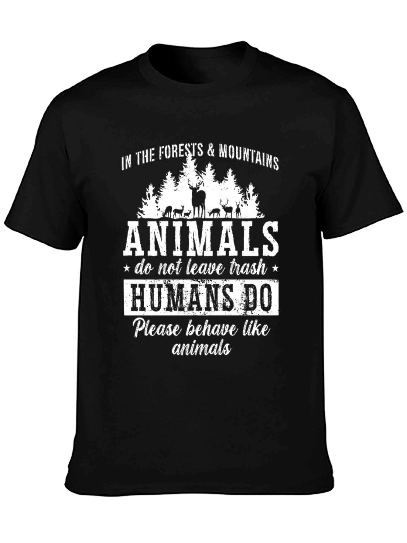 Animals Dont Litter Graphic T-Shirt