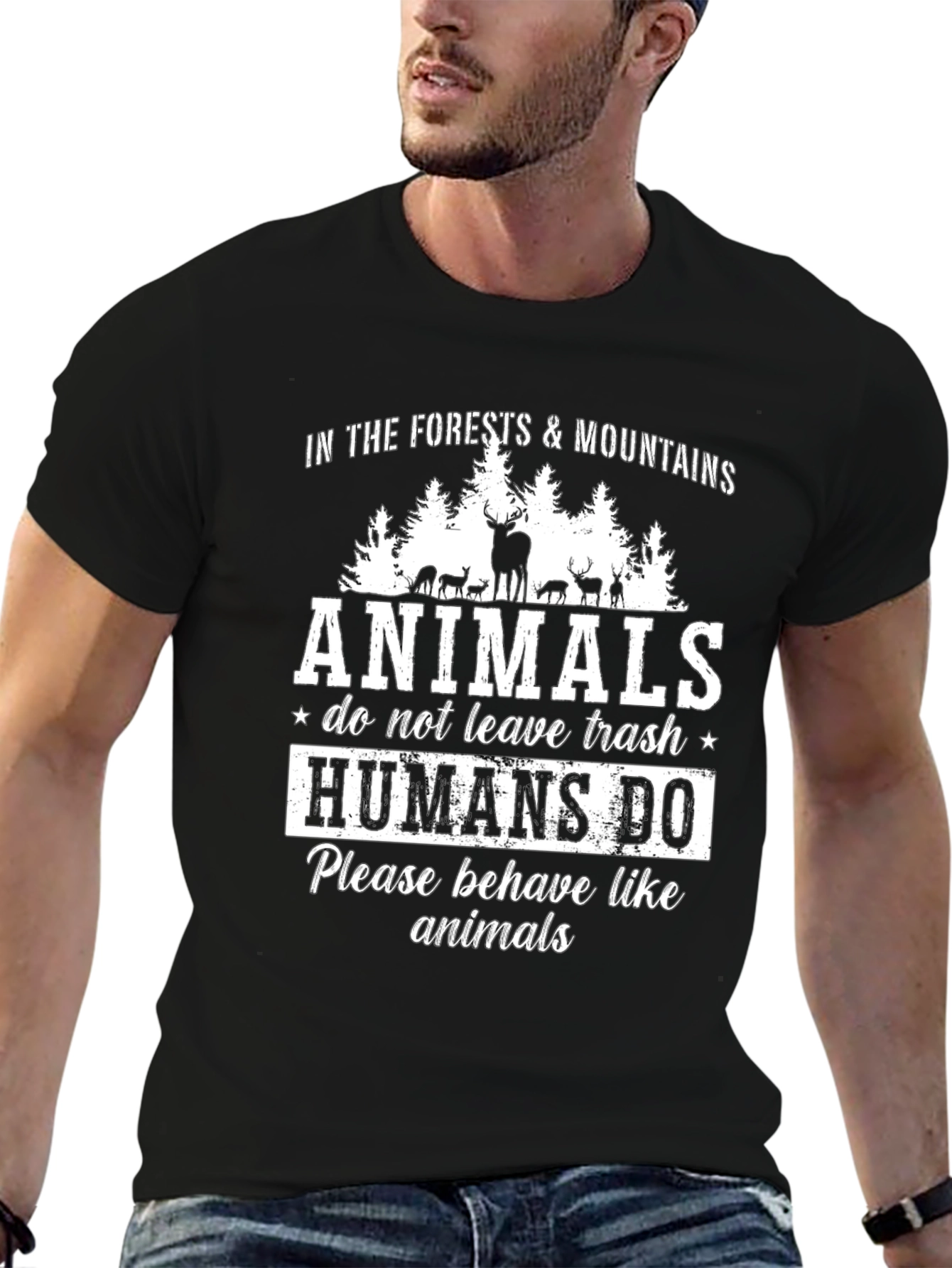 Animals Dont Litter Graphic T-Shirt
