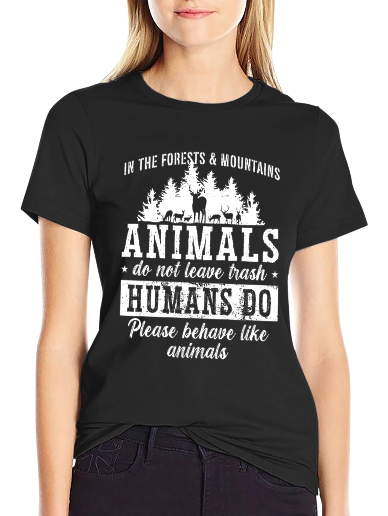 Animals Dont Litter Graphic T-Shirt