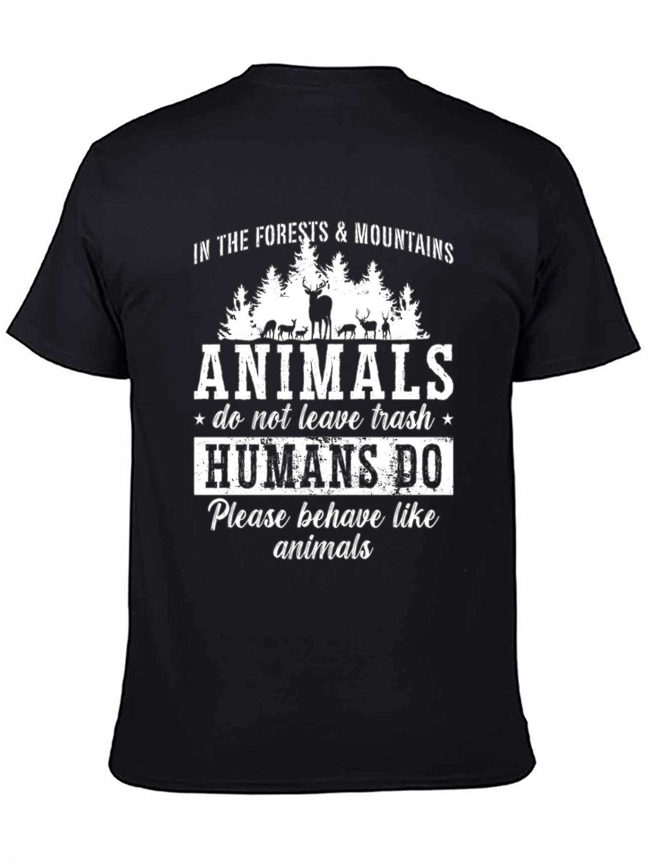 Animals Dont Litter Graphic T-Shirt