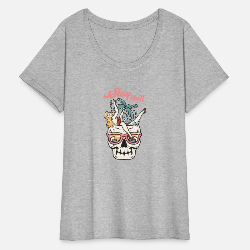 Stay Chill Tropical Skull