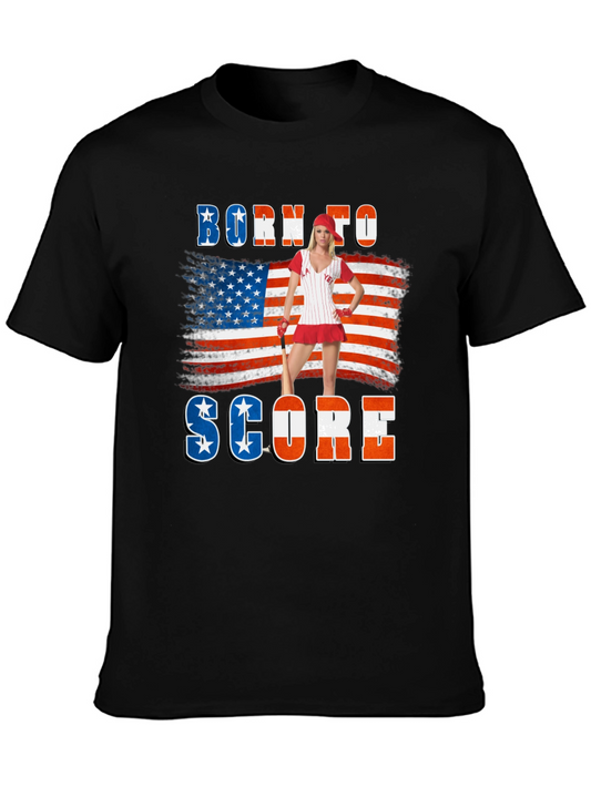 Born to Score USA Baseball T-Shirt