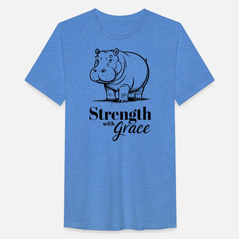 Strength With Grace Hippo Illustration Artwork