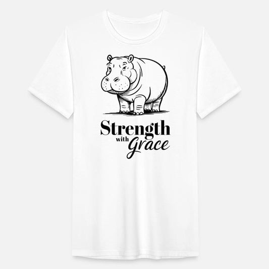 Strength With Grace Hippo Illustration Artwork