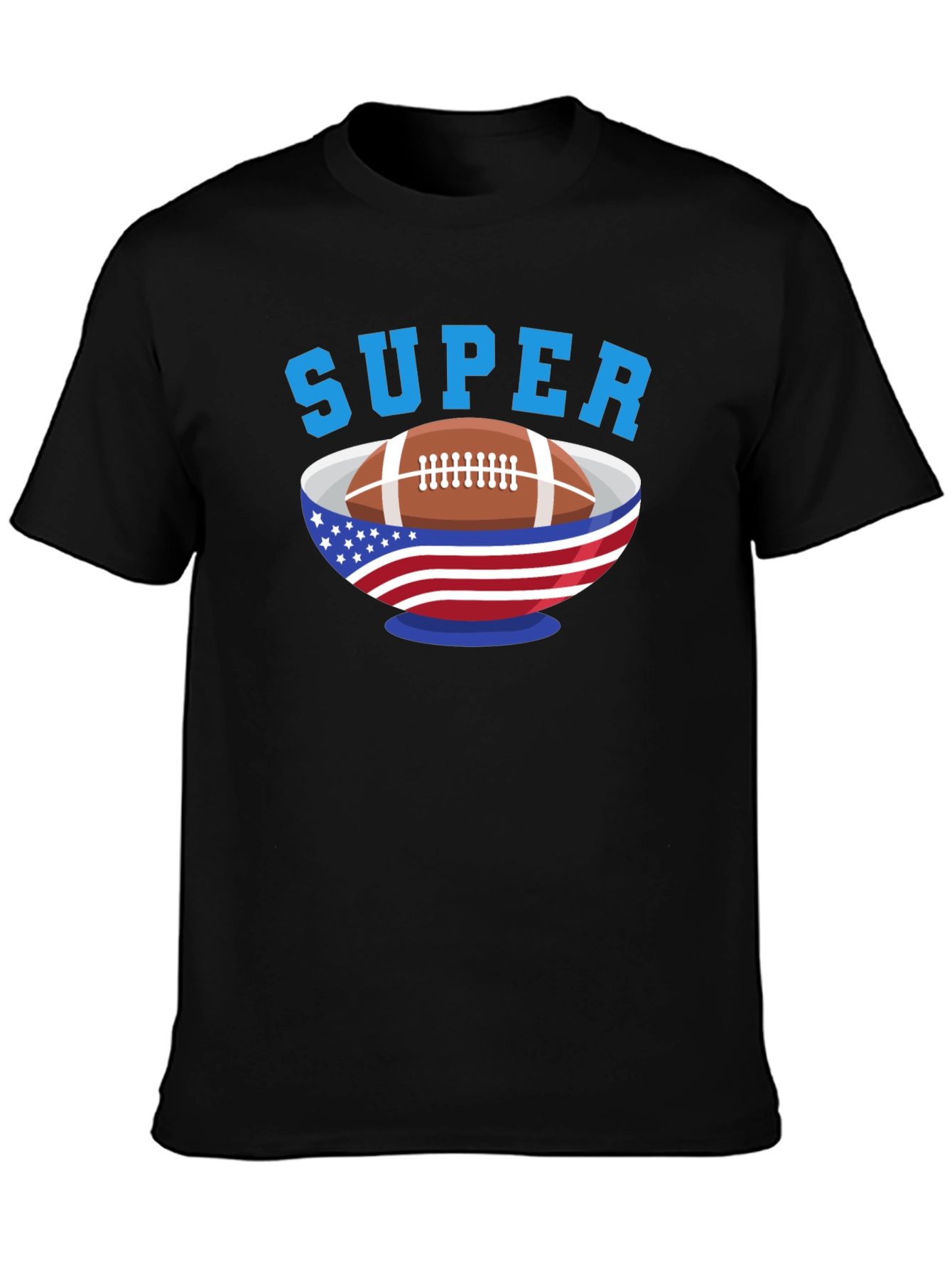 Super Bowl Football T-Shirt - Patriotic Design