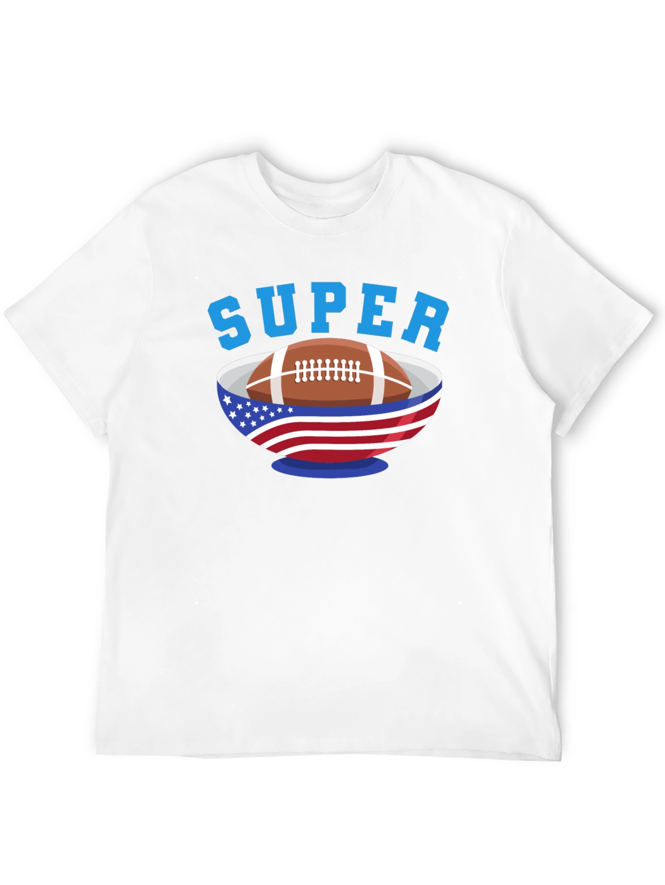 Super Bowl Football T-Shirt - Patriotic Design